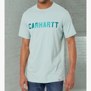 Carhartt Force T-Shirt Green Short Sleeve Tee Relaxed Fit Sweat Wick Dry Size 2X